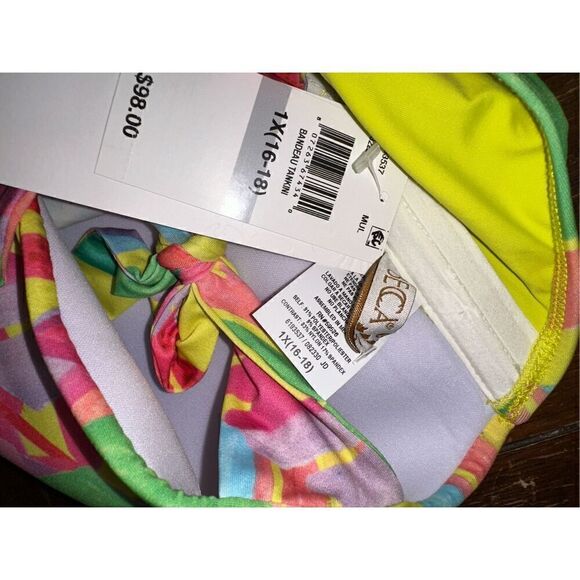 BECCA ETC Plus Size Costa Bella Tie-Strap Tankini Swim Top - Picture 5 of 5